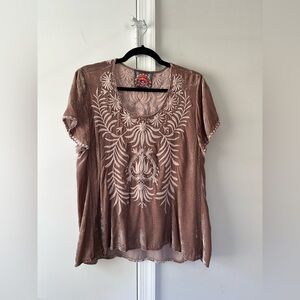 Johnny Was Velvet Embroidered Too 🩷 Size M